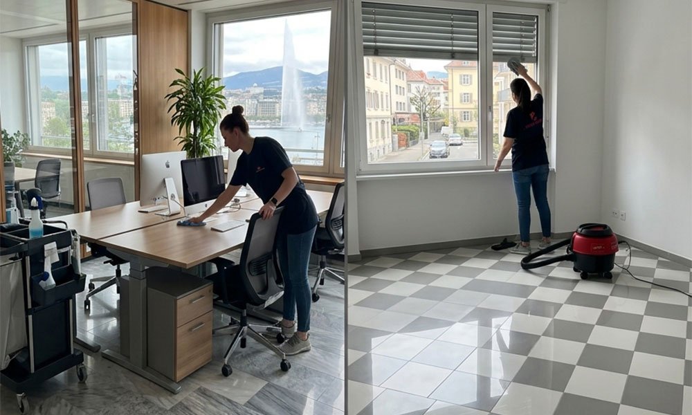 Nettoyage professionnel de bureaux et remise en état fin de bail à Genève par Swiss Pronet Sàrl - SPN